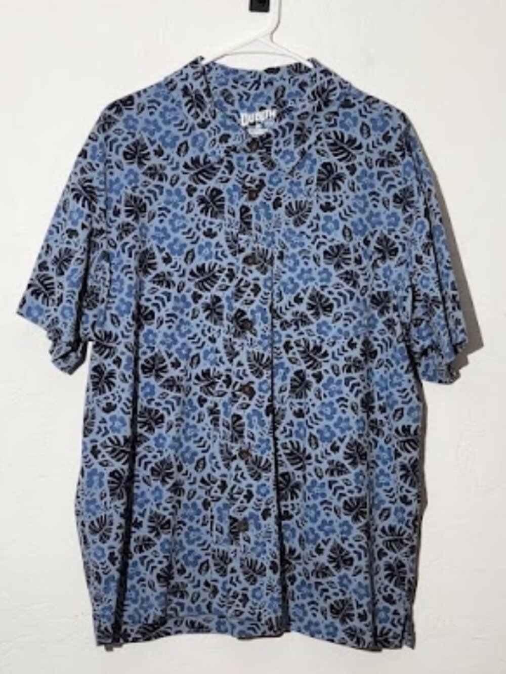 Duluth Men's Short Sleeve Button-Down Shirt Size XL Cotton Tropical Print
